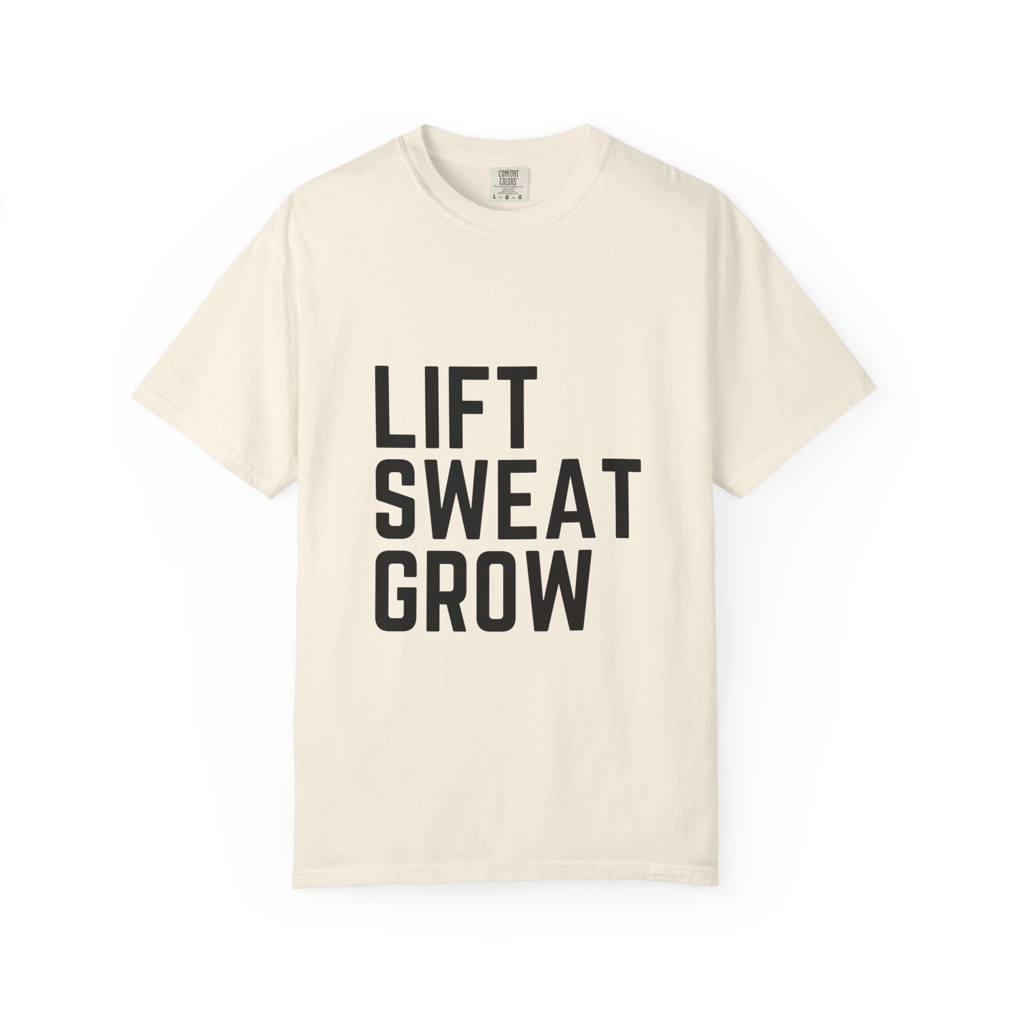 Unisex Fitness Motivational T-Shirt - Lift Sweat Grow, Gym Apparel, Workout Gift, Athletic Wear, Casual Style, Inspirational Tee